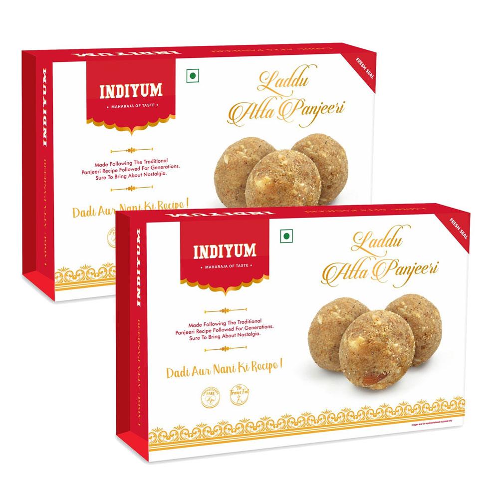 Indiyum Sweet Mithai Fresh Atta Panjeri Laddu 