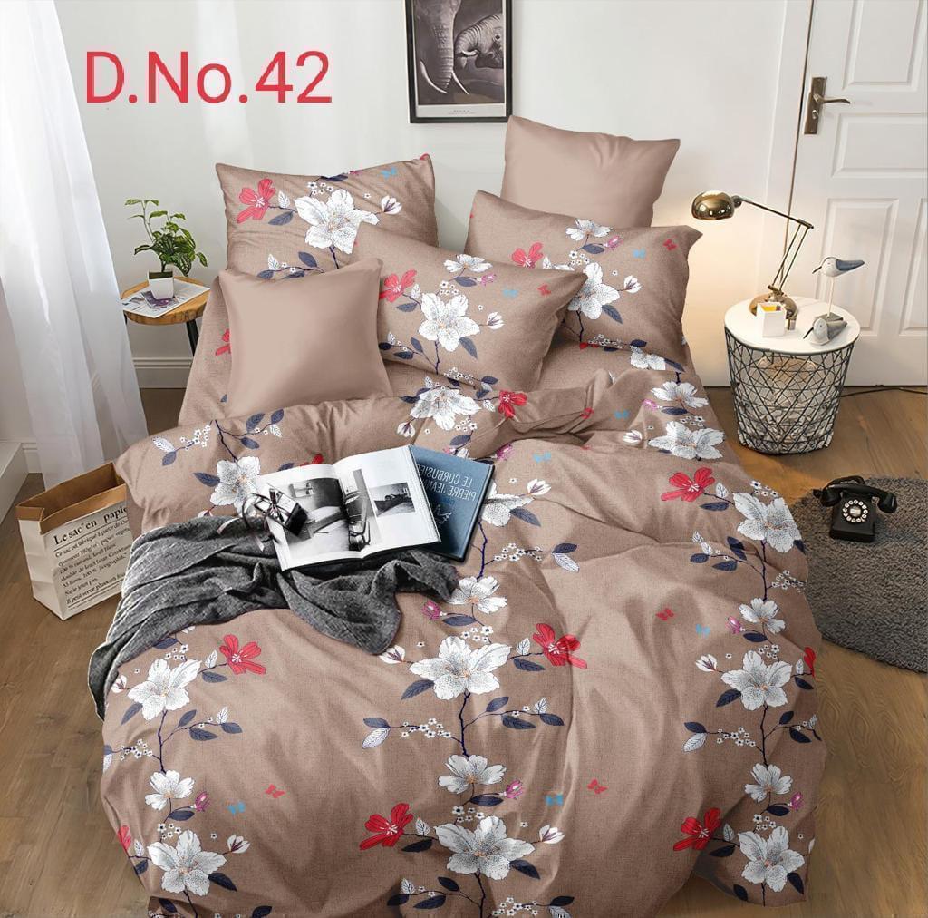  Home kraft Floral Printed Double bedsheet with 2 Pillow Covers Multicolor  