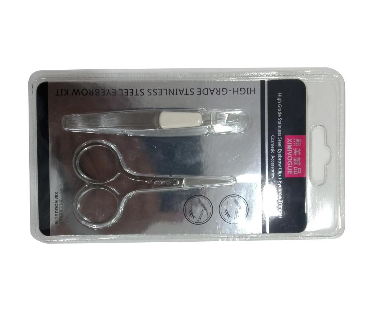 XIMI VOGUE™ HIGH GRADE STAINLESS STEEL EYEBROW TWEEZER SET