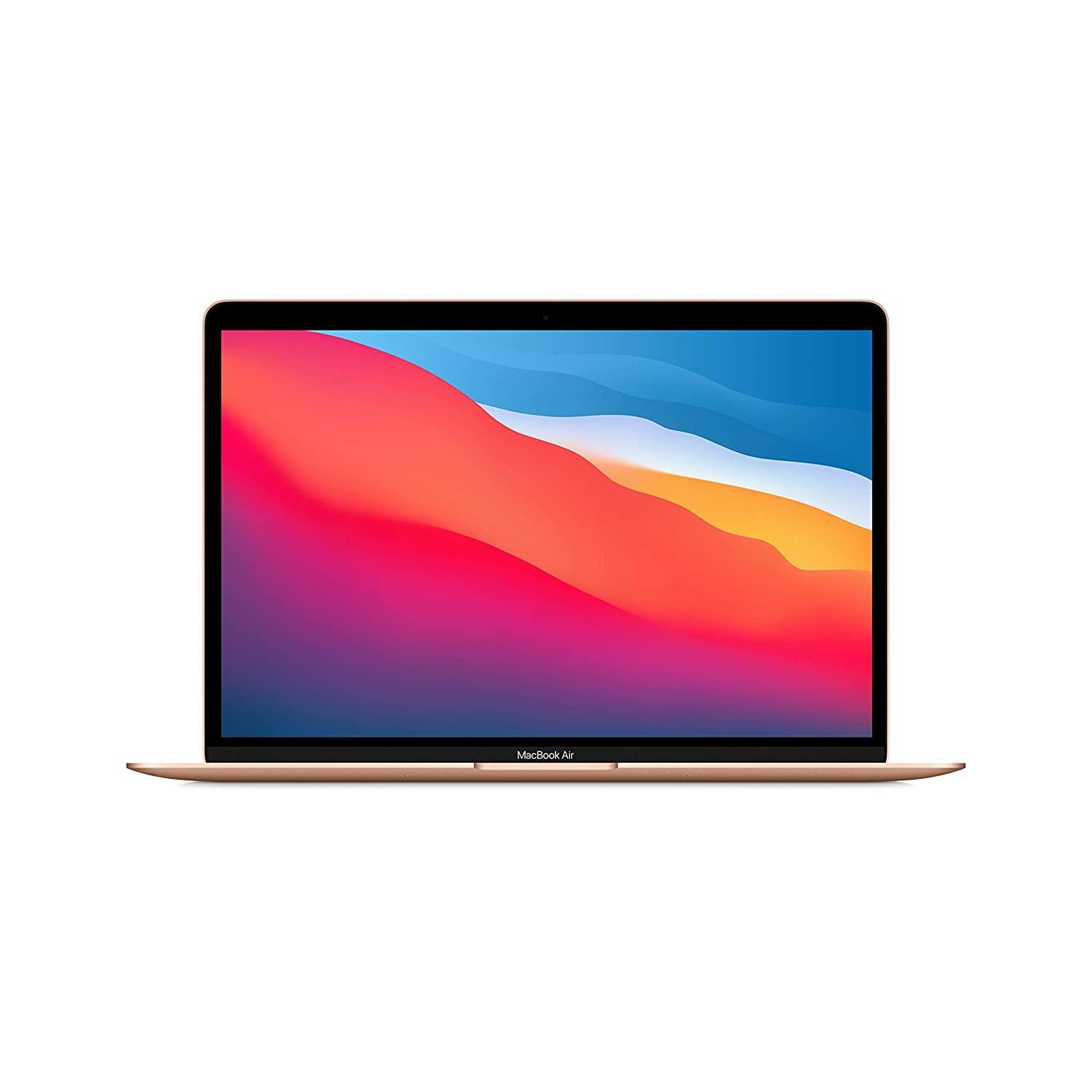 Apple MacBook Air (Apple M1 chip with 8‑core CPU and 8‑core GPU, 8GB RAM, 512GB SSD) - Gold