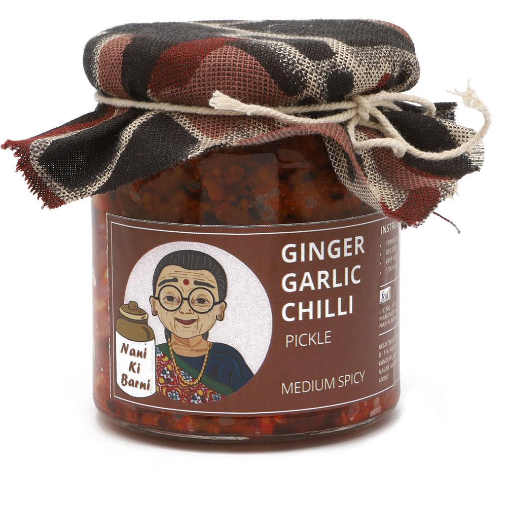GINGER GARLIC CHILLI PICKLE (MEDIUM SPICY)