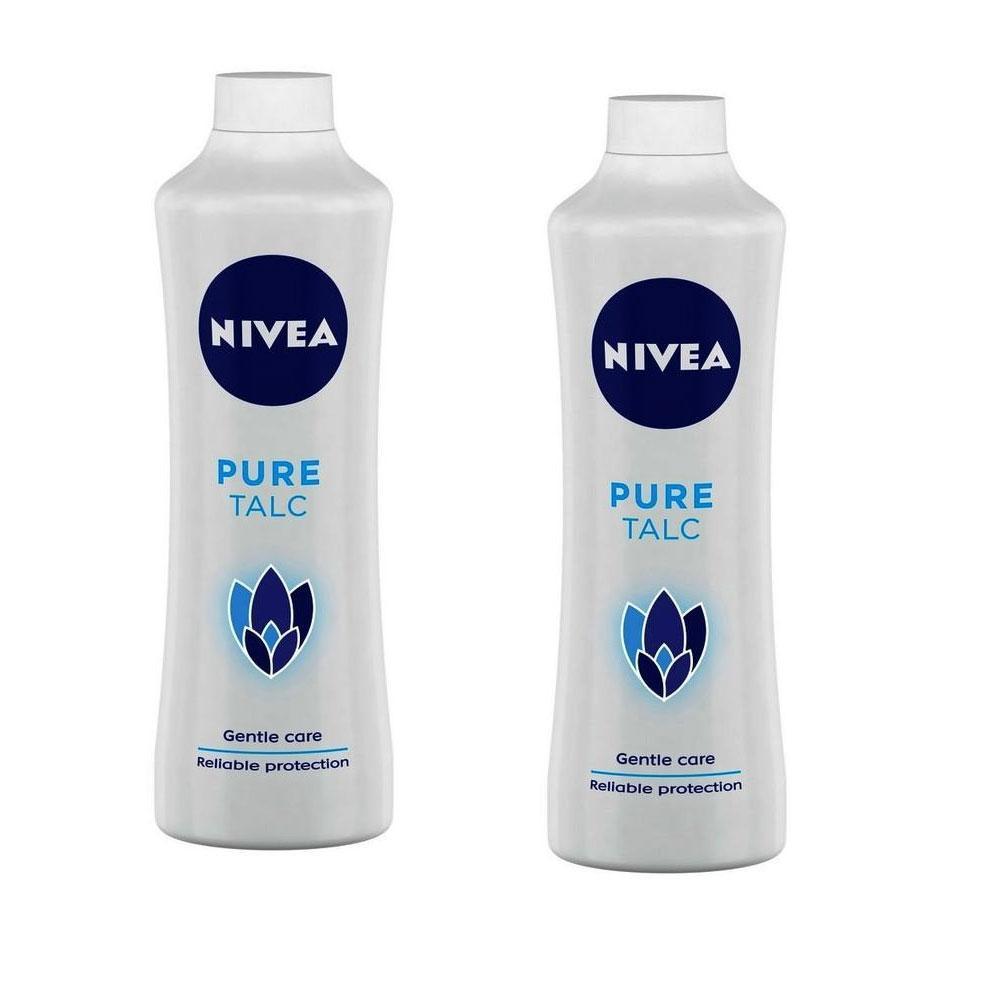 Nivea Pure Talcum Powder 2 X 400 g