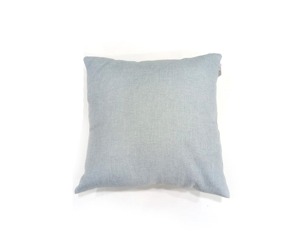 PACK OF 2 MODERN PLAIN HEMP PILLOWS (BLUE)