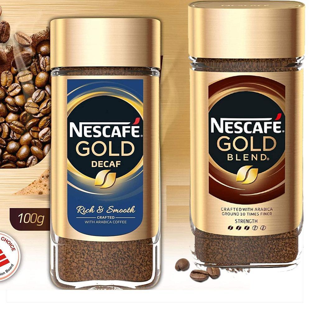 Nescafe Gold Combo Pack of 2 - Decaf Rich & Smooth Coffee,100g , Blend Instant Coffee Powder, 100g Eden Jar