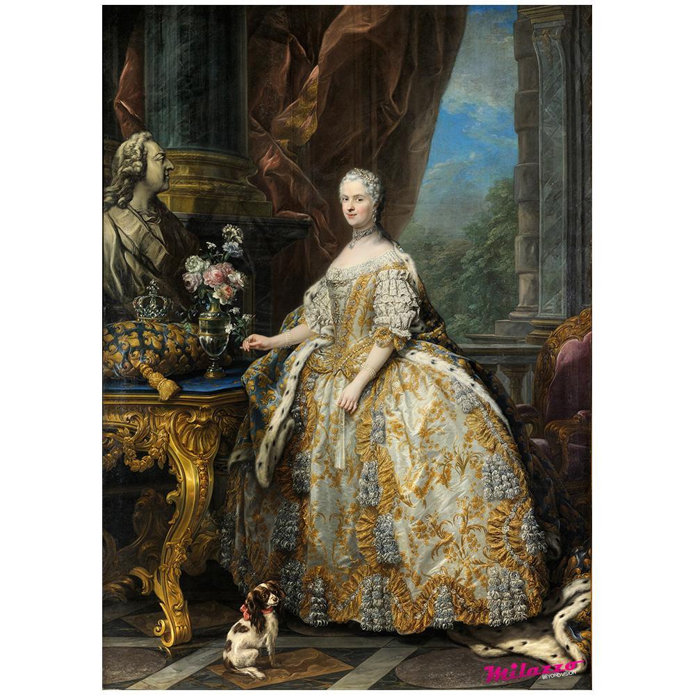 carle van loo marie Canvas Painting for home and office decor, unframed, printed on 100% cotton canvas base