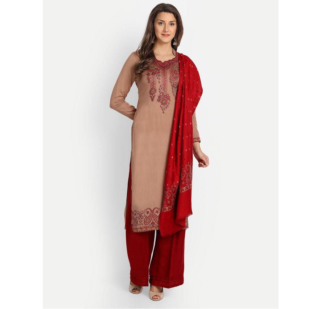 Hemkunt Fabrics Viscose Printed Kurta & Palazzo Material  (Unstitched)