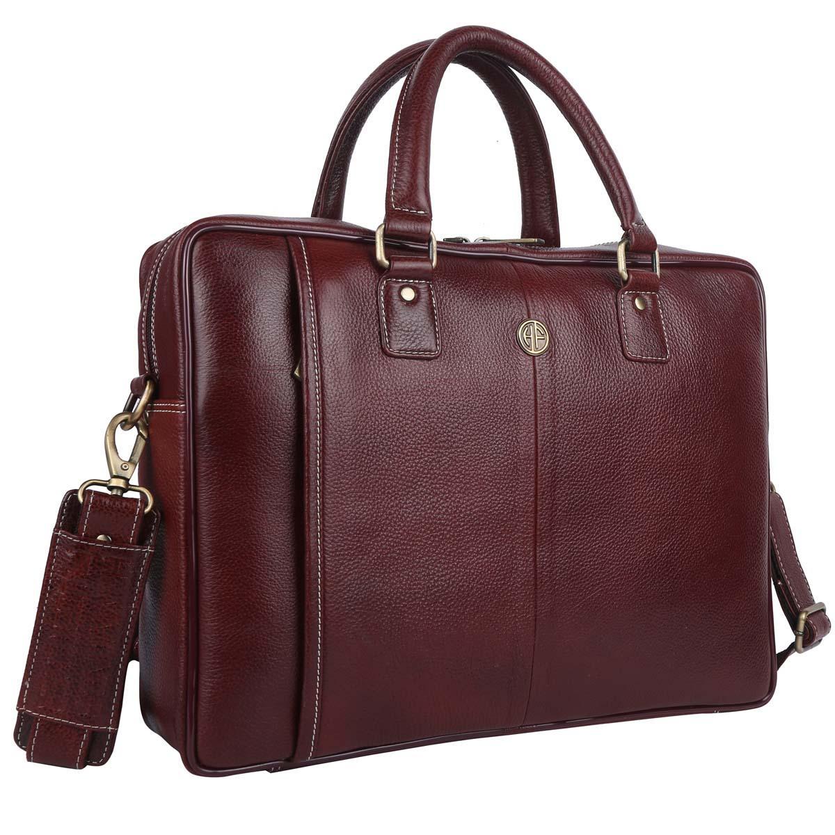 Hammonds Flycatcher Genuine Leather Brown Laptop Messenger Bag