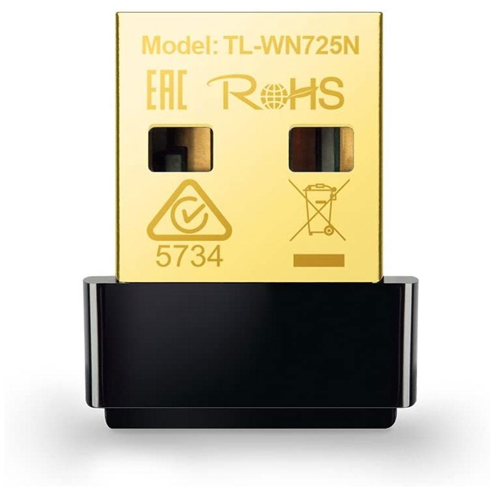 TP-Link USB WiFi Adapter for PC(TL-WN725N), N150 Wireless Network Adapter for Desktop - Nano Size WiFi Dongle Compatible with Windows 10/7/8/8.1/XP/ Mac OS 10.9-10.15 Linux Kernel 2.6.18-4.4.3