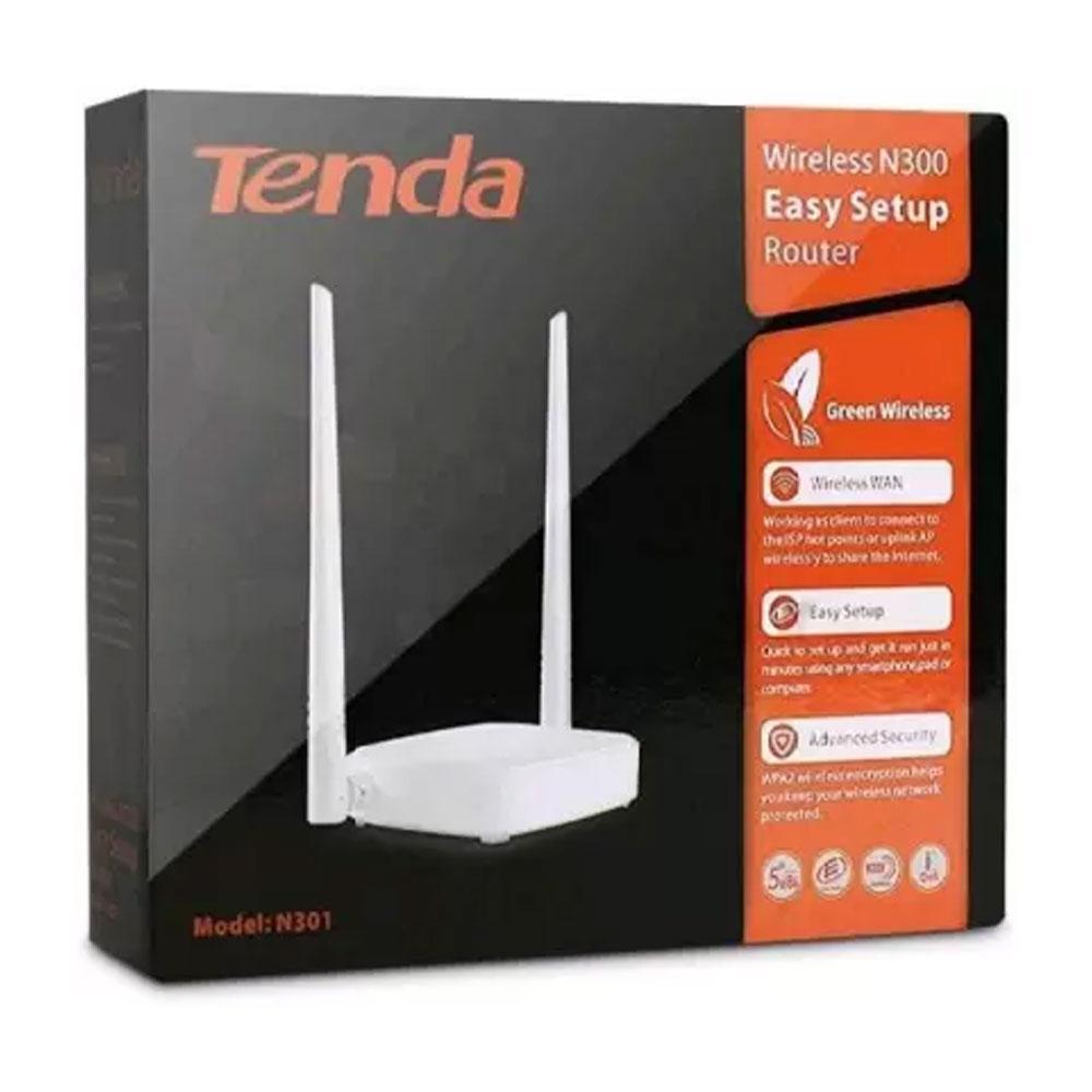 TENDA N301 wireless Router 300 Mbps Router  (White, Single Band)