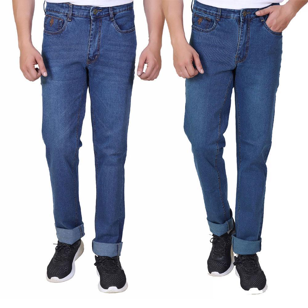 Pack of 2 Men Jeans – GREEN TINT _ FADE BLUE