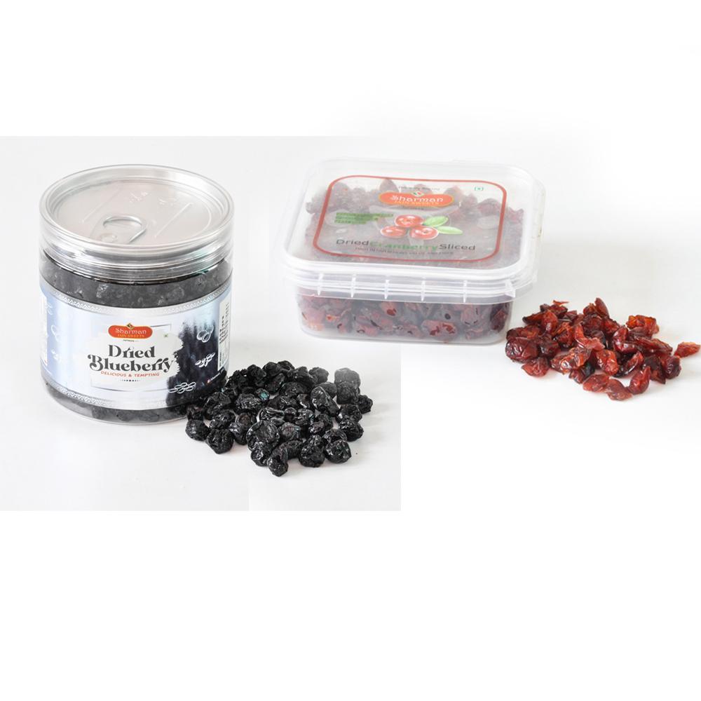 Sharman Jain Sweets Dried Blueberry & Dried Cranberry  - Combo Pack