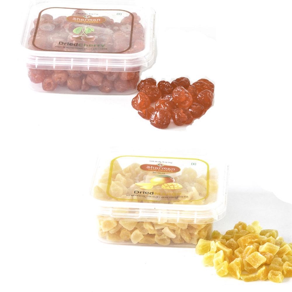 Sharman Jain Sweets Dried Mango Slices & Dried Cherry - Combo Pack