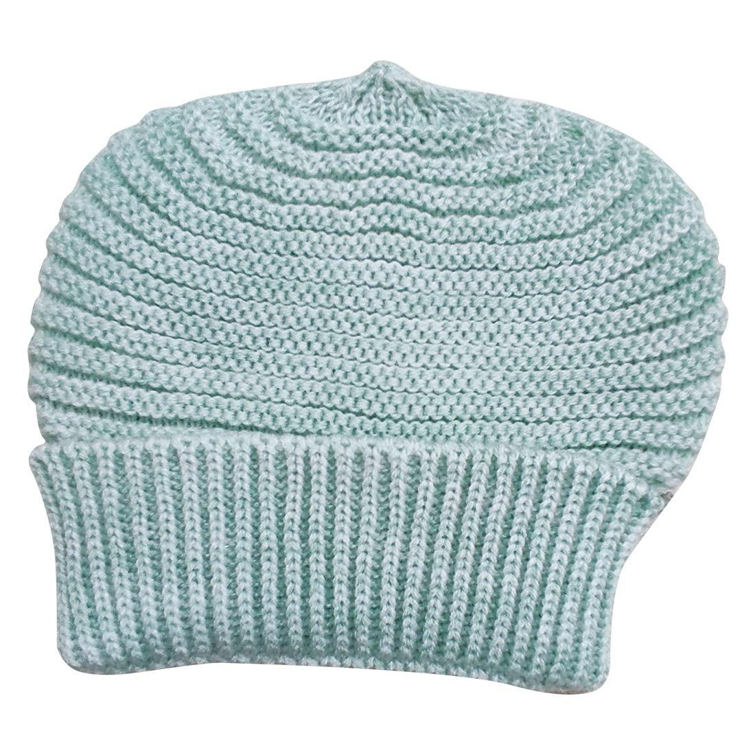 Graceway Kids Unisex 100% Acro Wool Self Design Knitted Beanie Cap for winter season 2-5 years