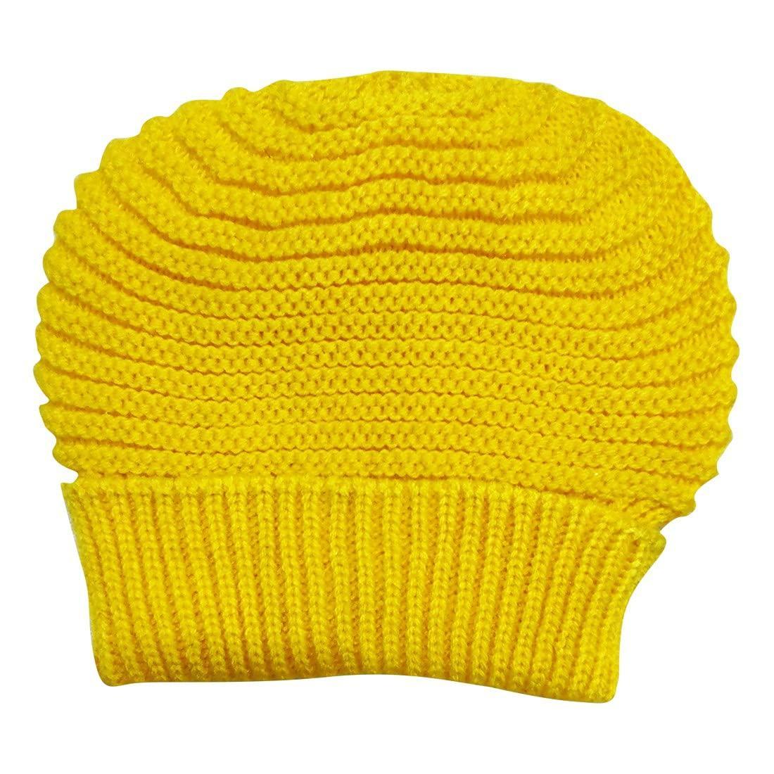Graceway Kids Unisex 100% Acro Wool Self Design Knitted Beanie Cap for winter season 2-5 years