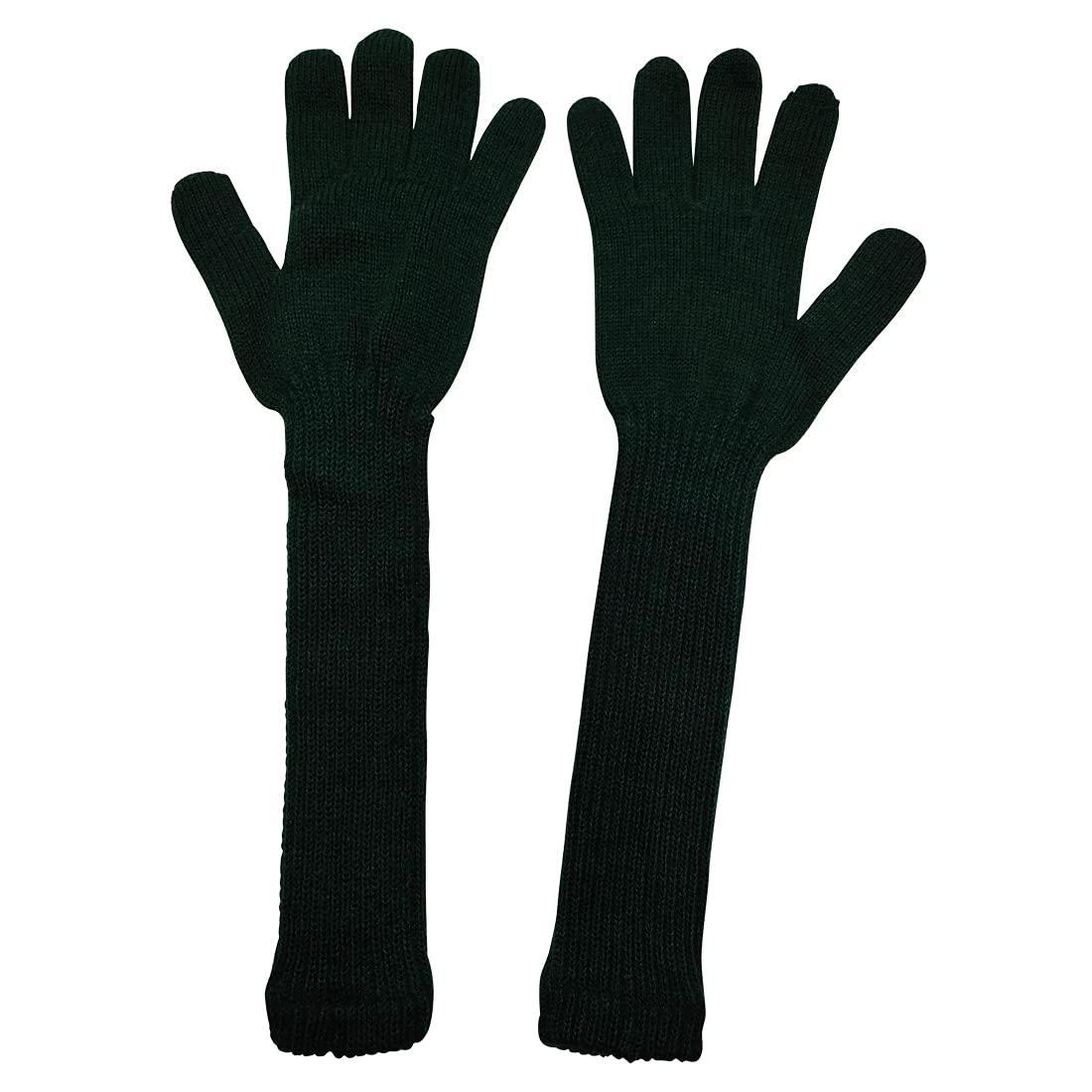 Graceway Women's 100% Acro Wool Long Arm length Gloves for Winter Season