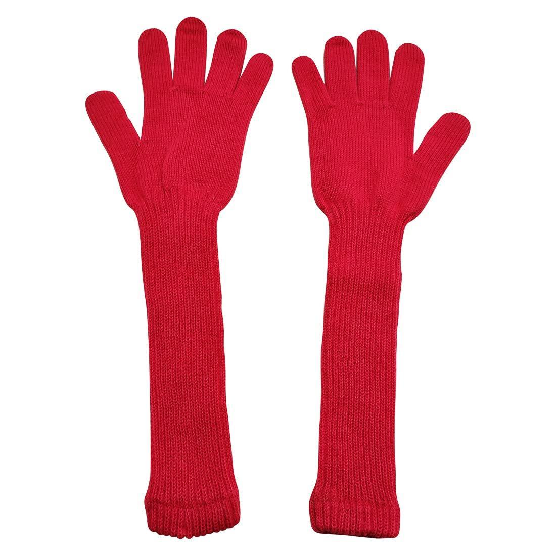 Graceway Women's 100% Acro Wool Long Arm length Gloves for Winter Season