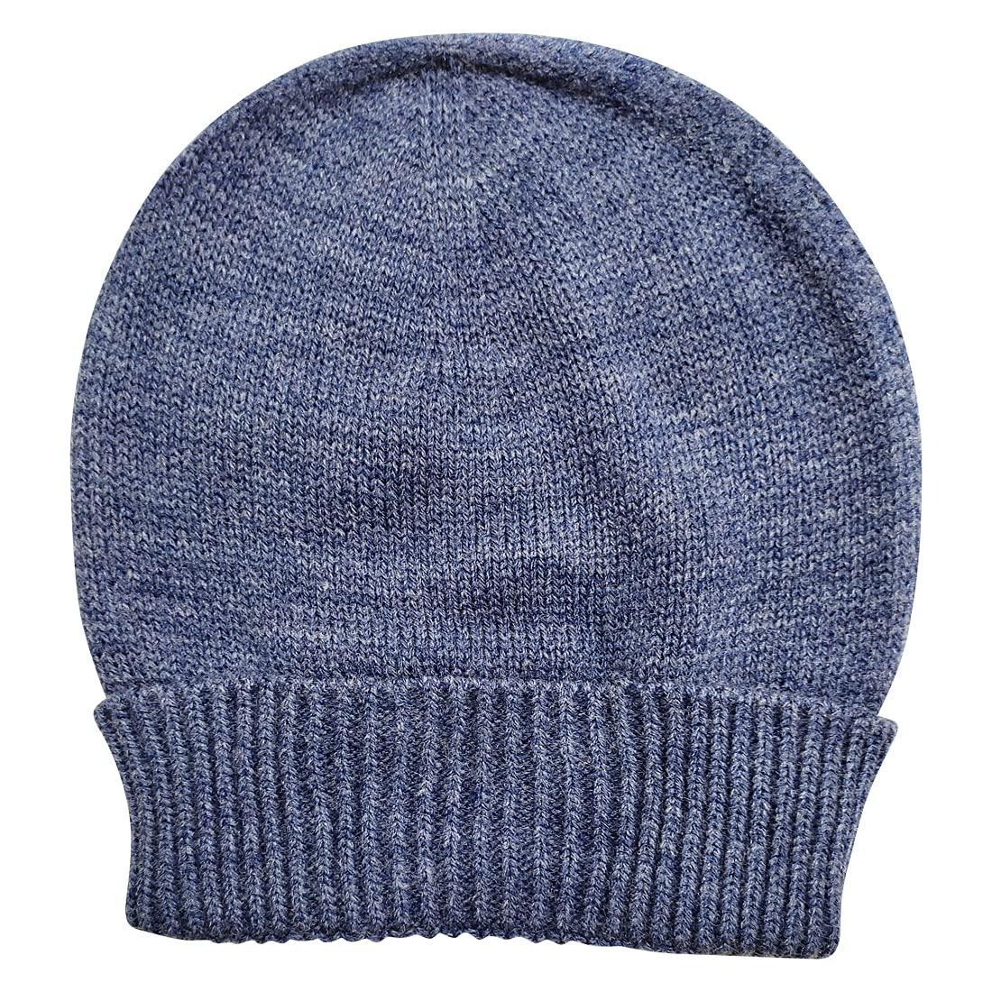 Graceway Men Women Unisex 100% Acro Wool Knit & Wear Seamless Plain Solid Cap, Extra Warm and Soft for winters