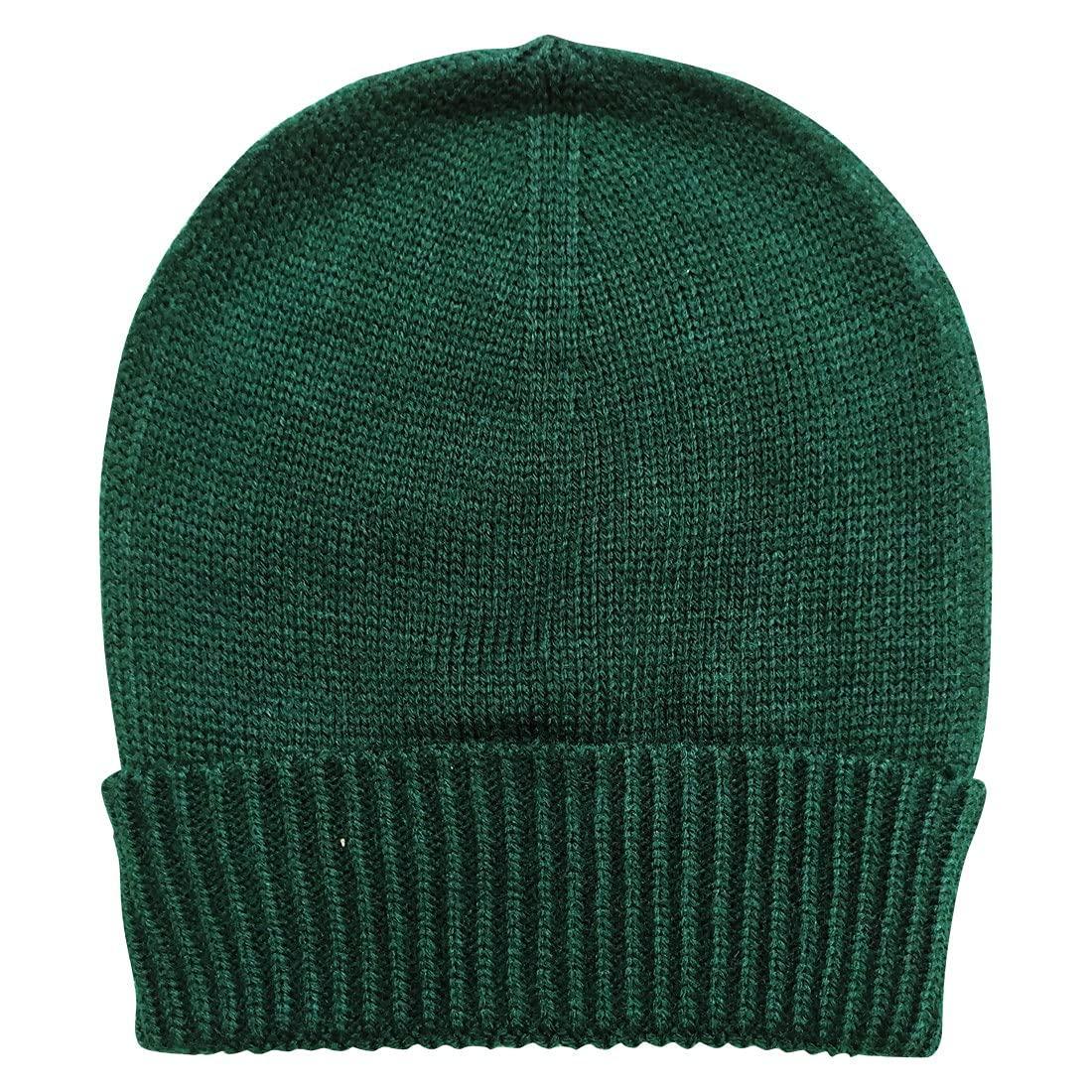 Graceway Men Women Unisex 100% Acro Wool Knit & Wear Seamless Plain Solid Cap, Extra Warm and Soft for winters