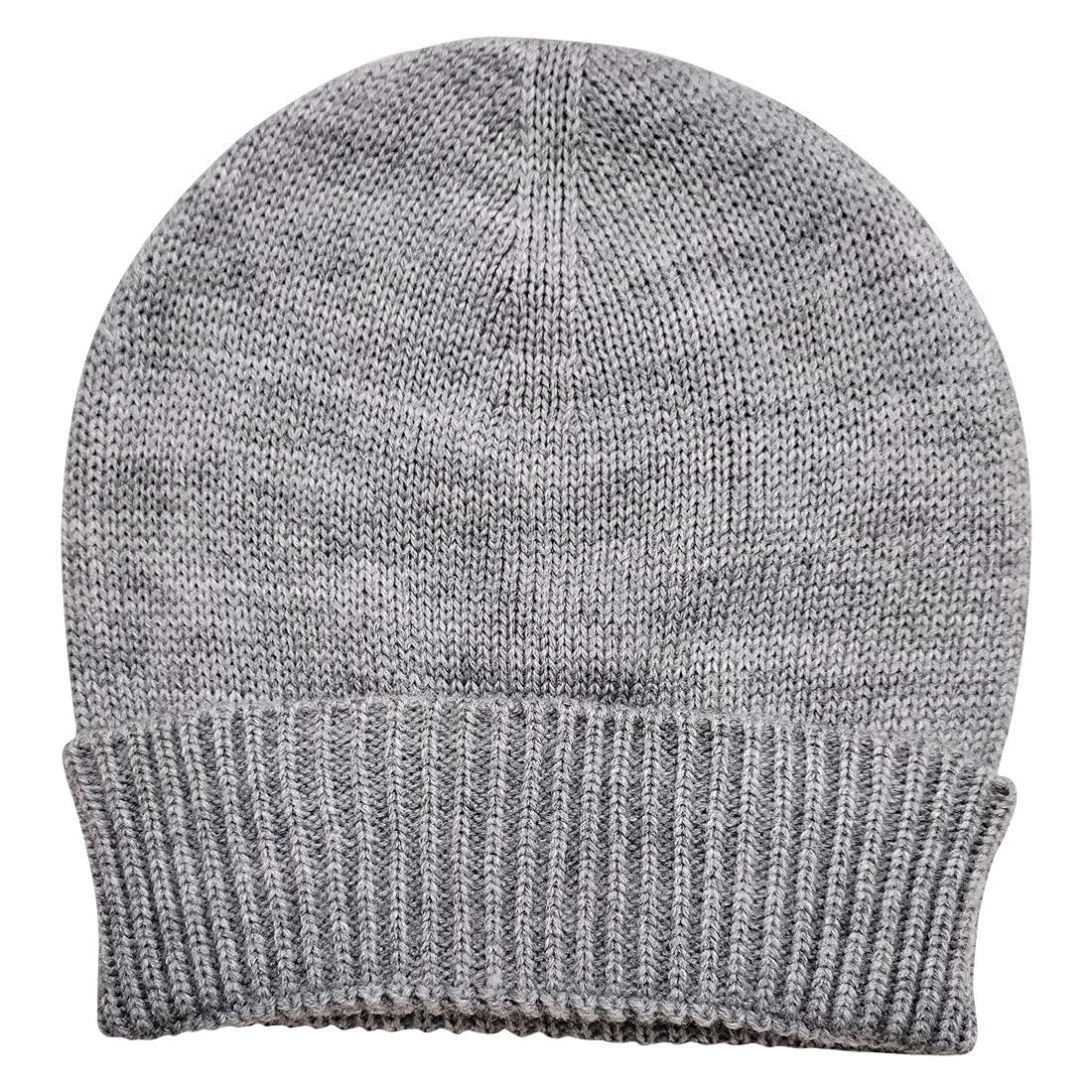 Graceway Men Women Unisex 100% Acro Wool Knit & Wear Seamless Plain Solid Cap, Extra Warm and Soft for winters