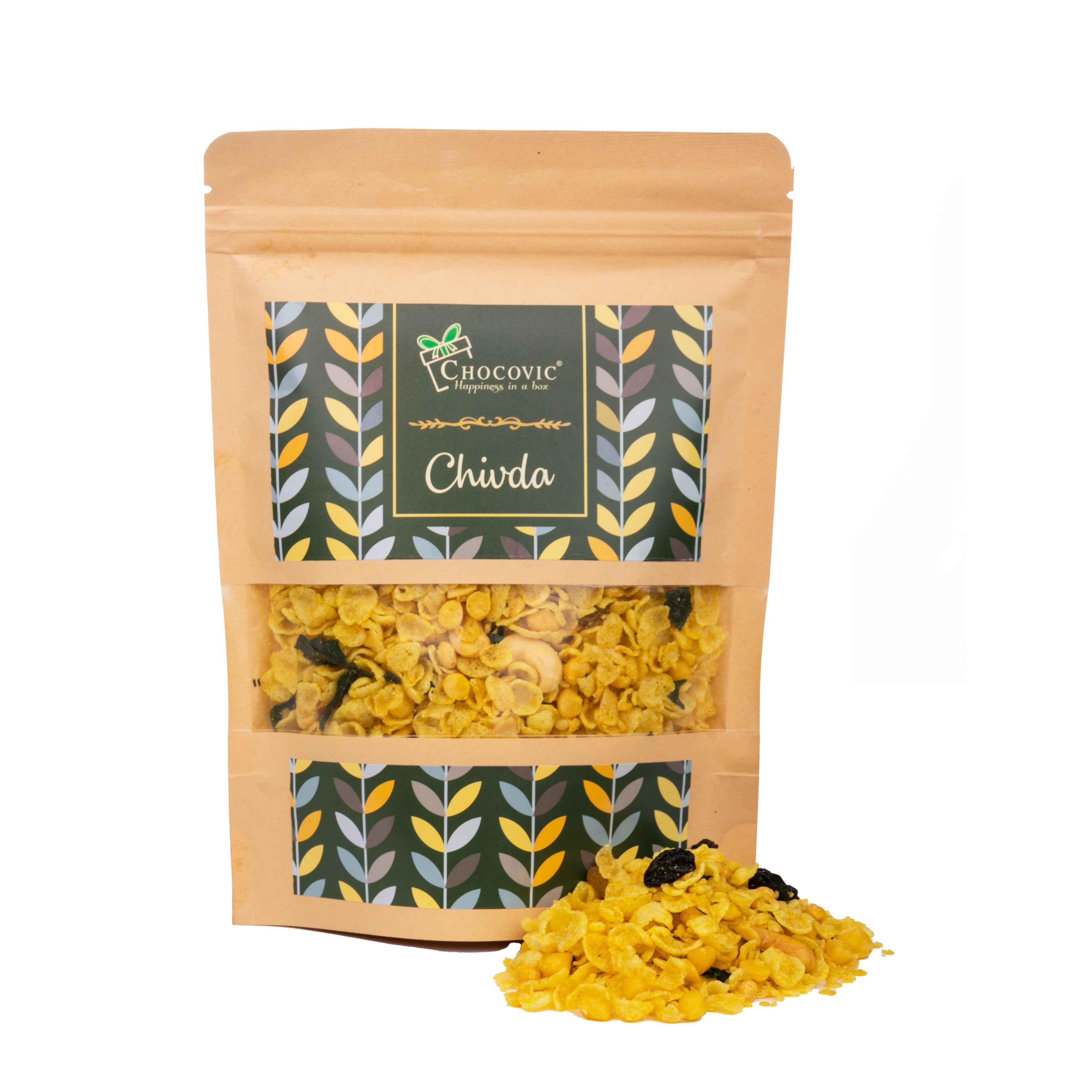 Chocovic Chivda, Blend of Crisp chivda & Dry Fruits | 500 gm ( Pack of 4 X 125 gm)