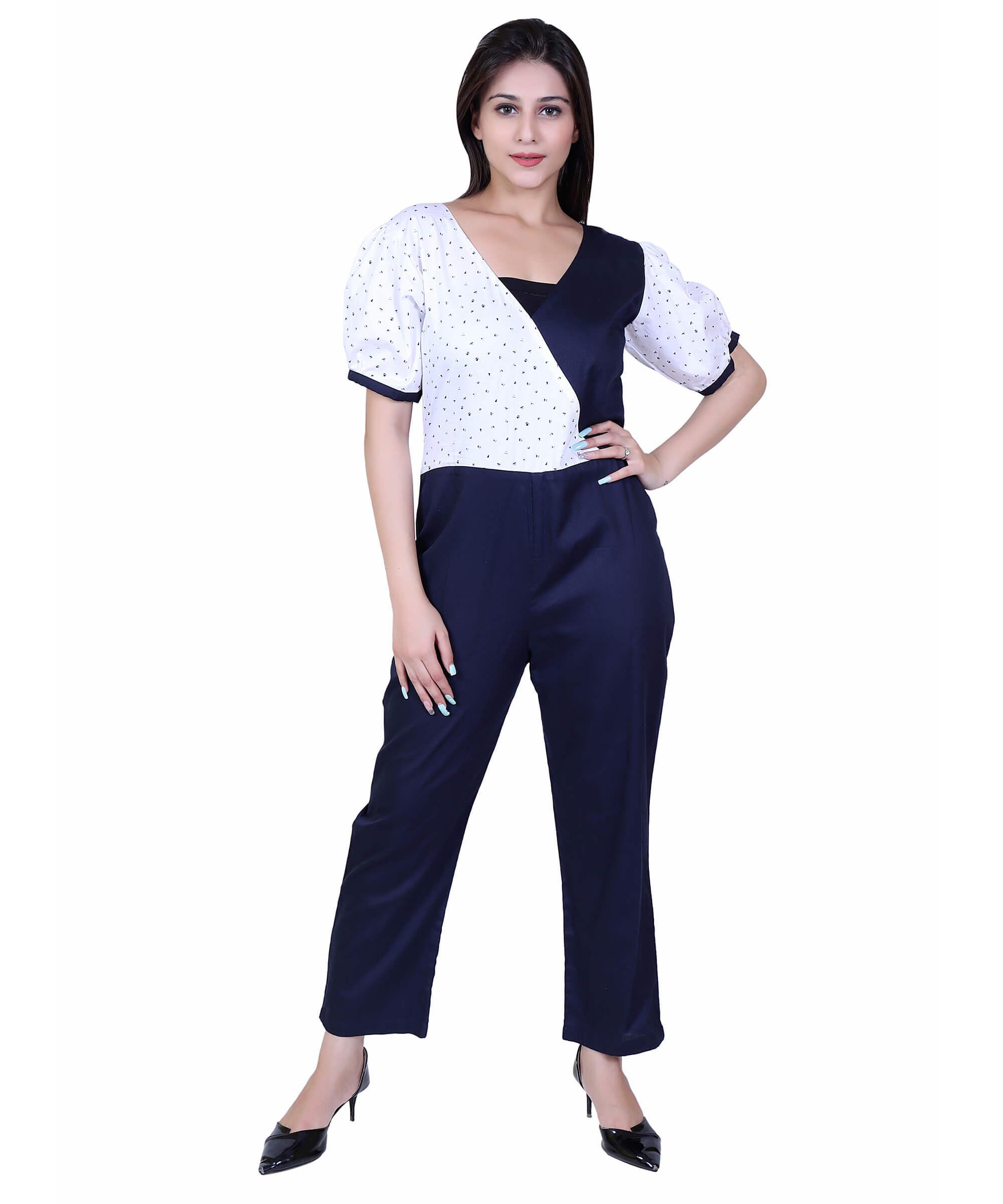 SECT WJP WOMEN JUMPSUIT SOLID – INDIGO BLUE