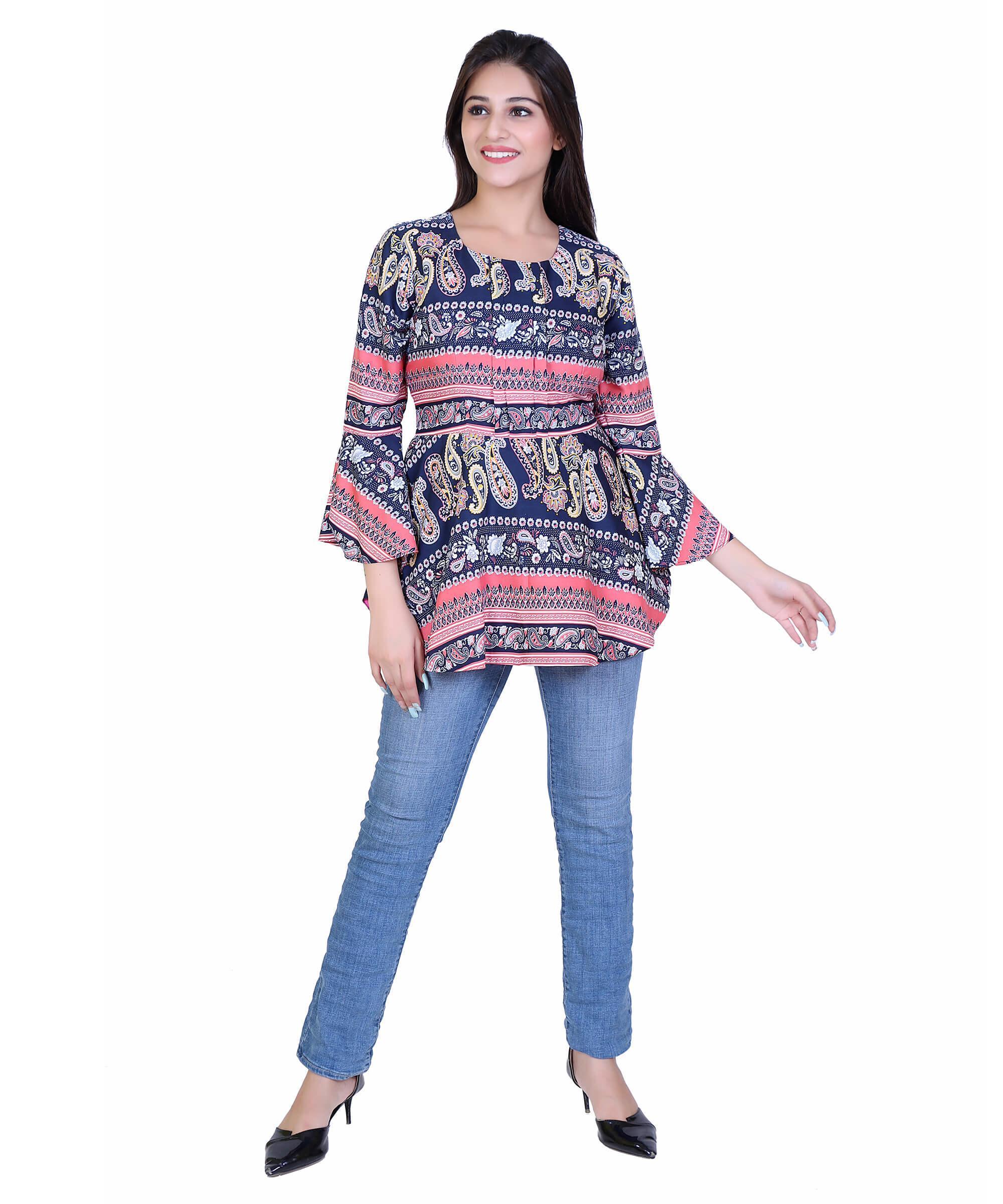 SECT-WT WOMEN TOP PRINT – BLUE PRINT