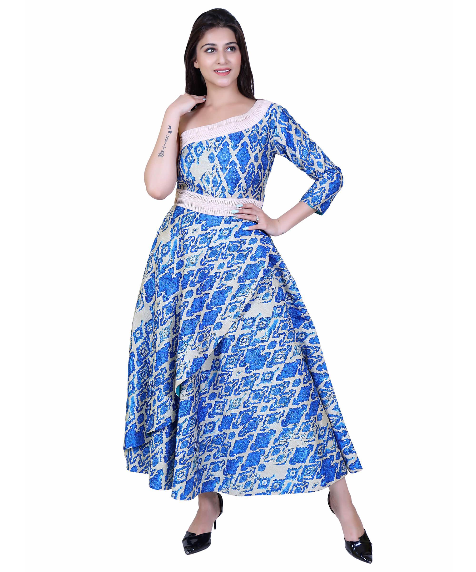 SECT-WWD WOMEN WESTERN DRESS PRINT – BLUE PRINT