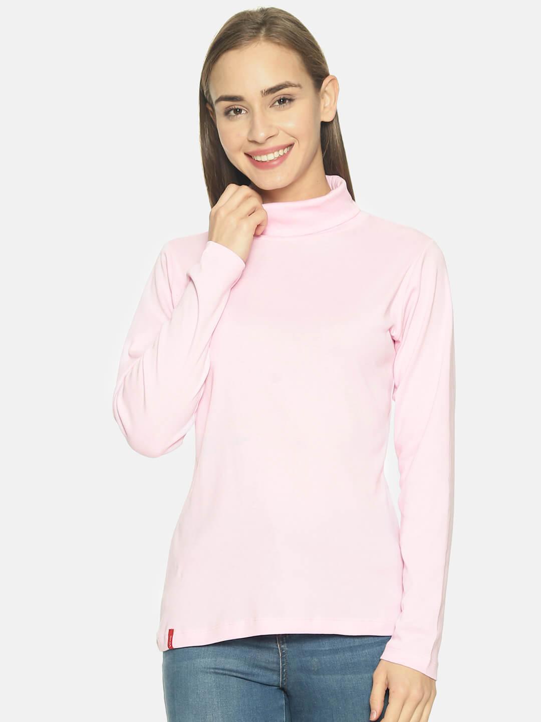 Women’s Pink Turtle Neck Top