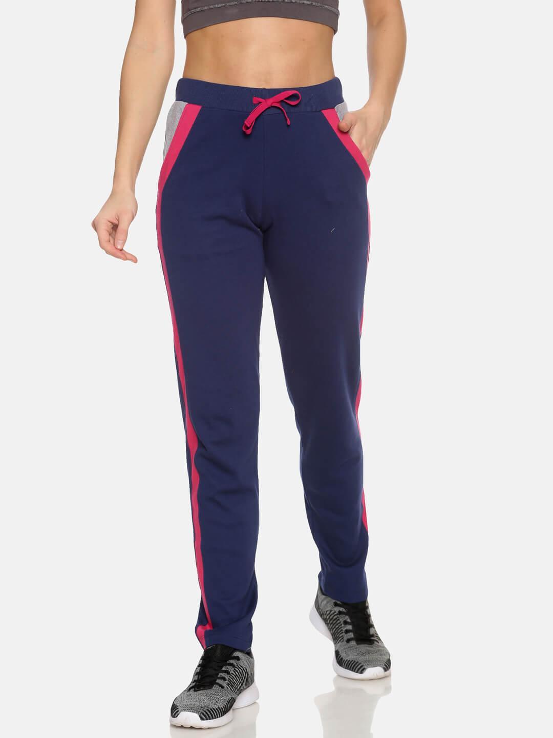 FEMEA Women Navy Blue Track Pants