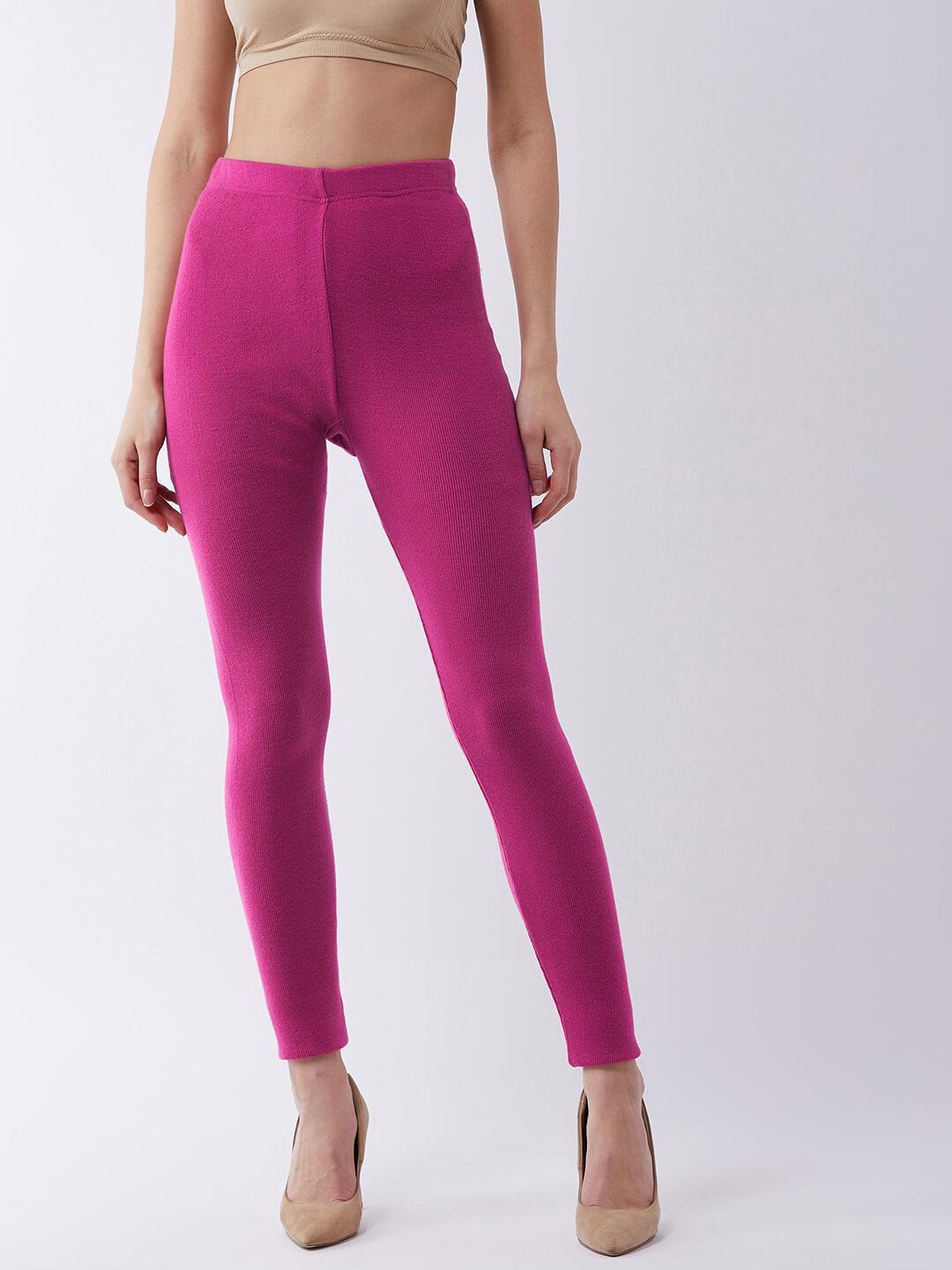 Women Rani solid slim fit woolen leggings