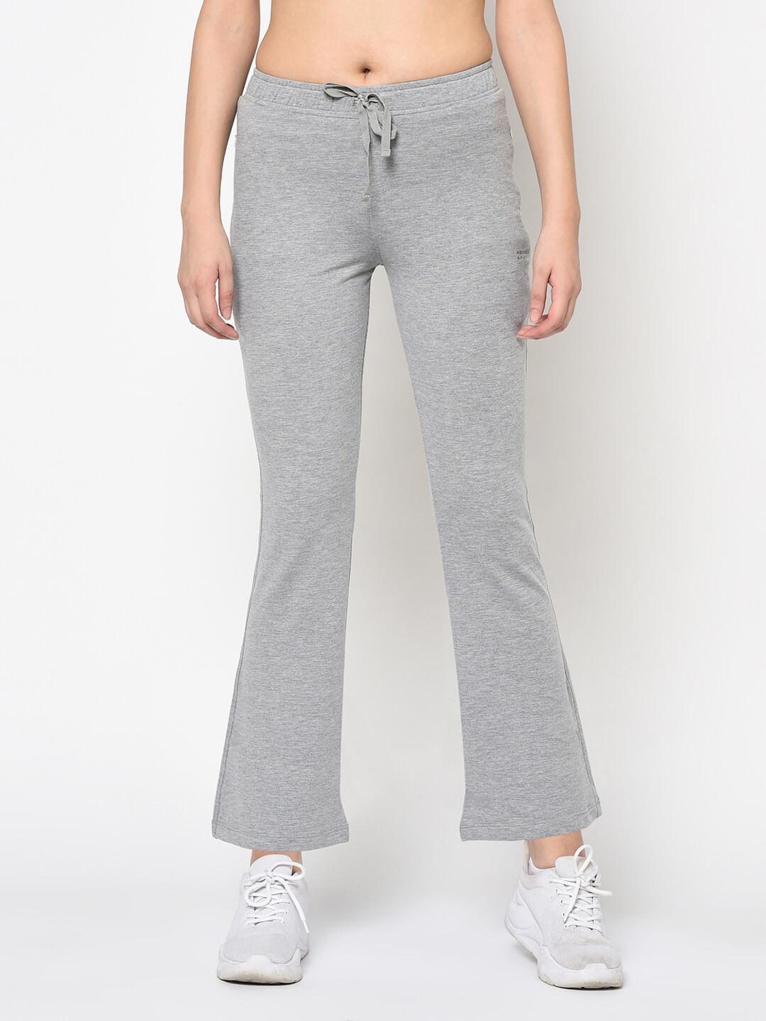 Women Grey Solid Boot cut Fit Track Pants