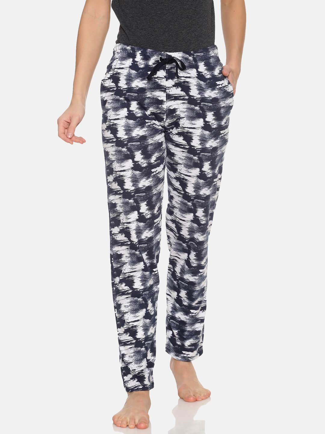 FEMEA Women Navy-White  Track Pants