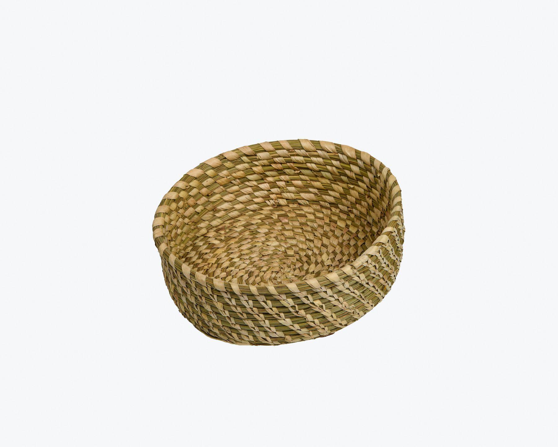 Handmade Braided SABAII GRASS ROUND MULTI- UTILITY BASKET
