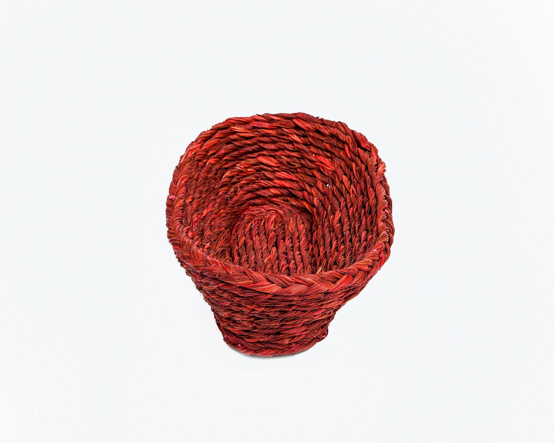 Handmade Braided Sabaii Grass Basket without wooden handles