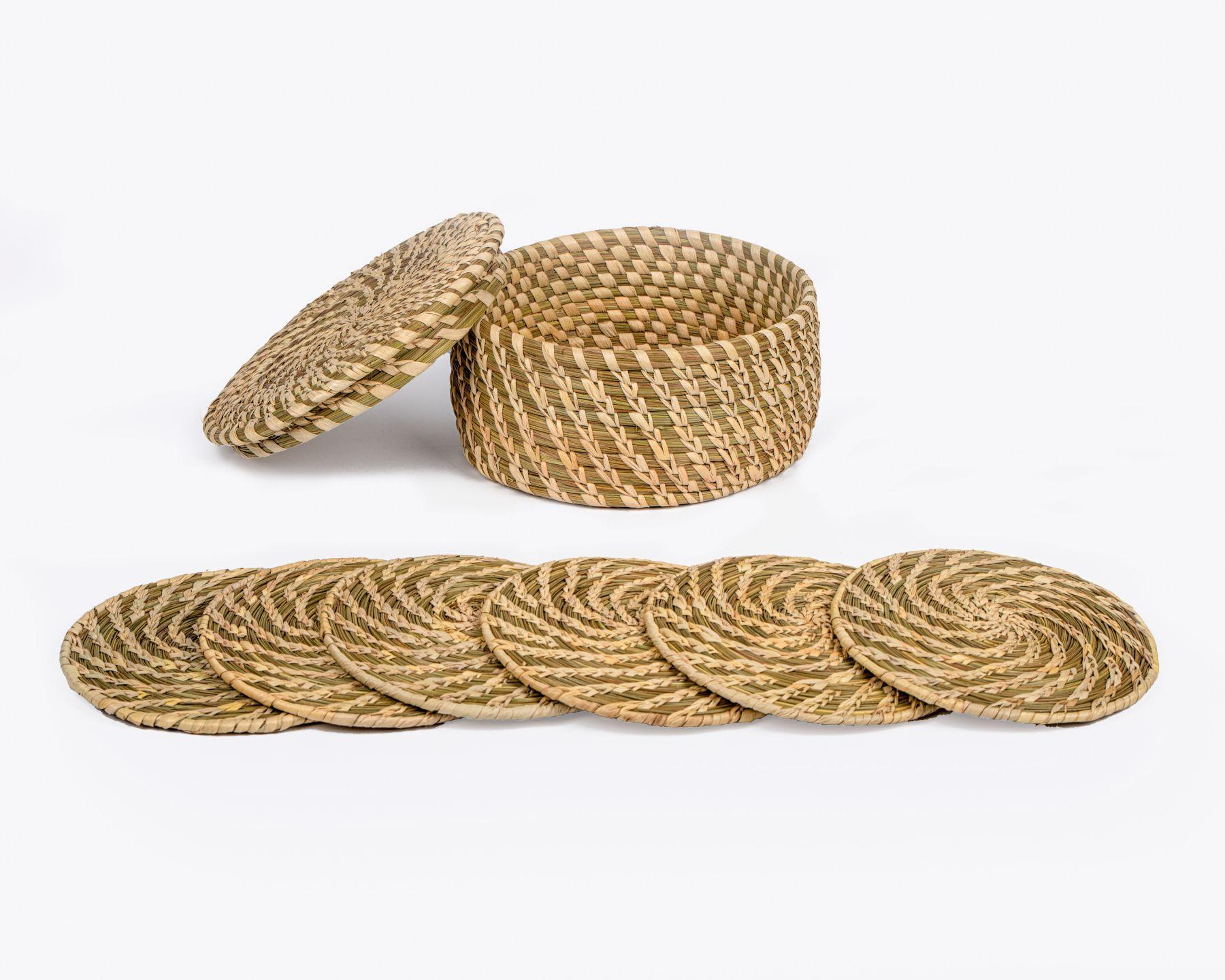Handmade Braided Sabaii Grass Tea Coaster