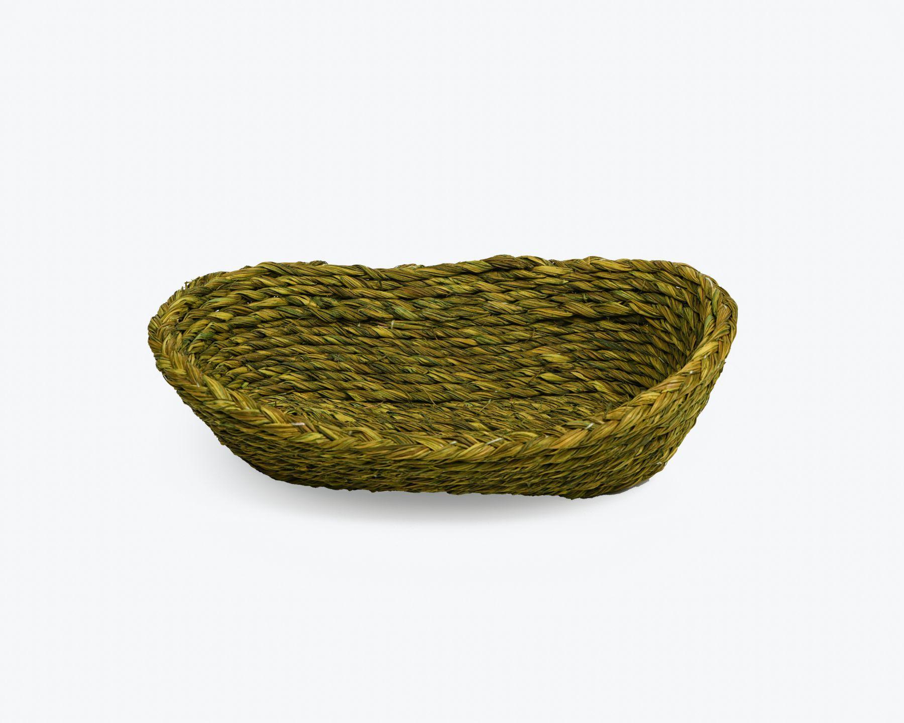 Handmade Braided Sabaii Grass Basket without wooden handles