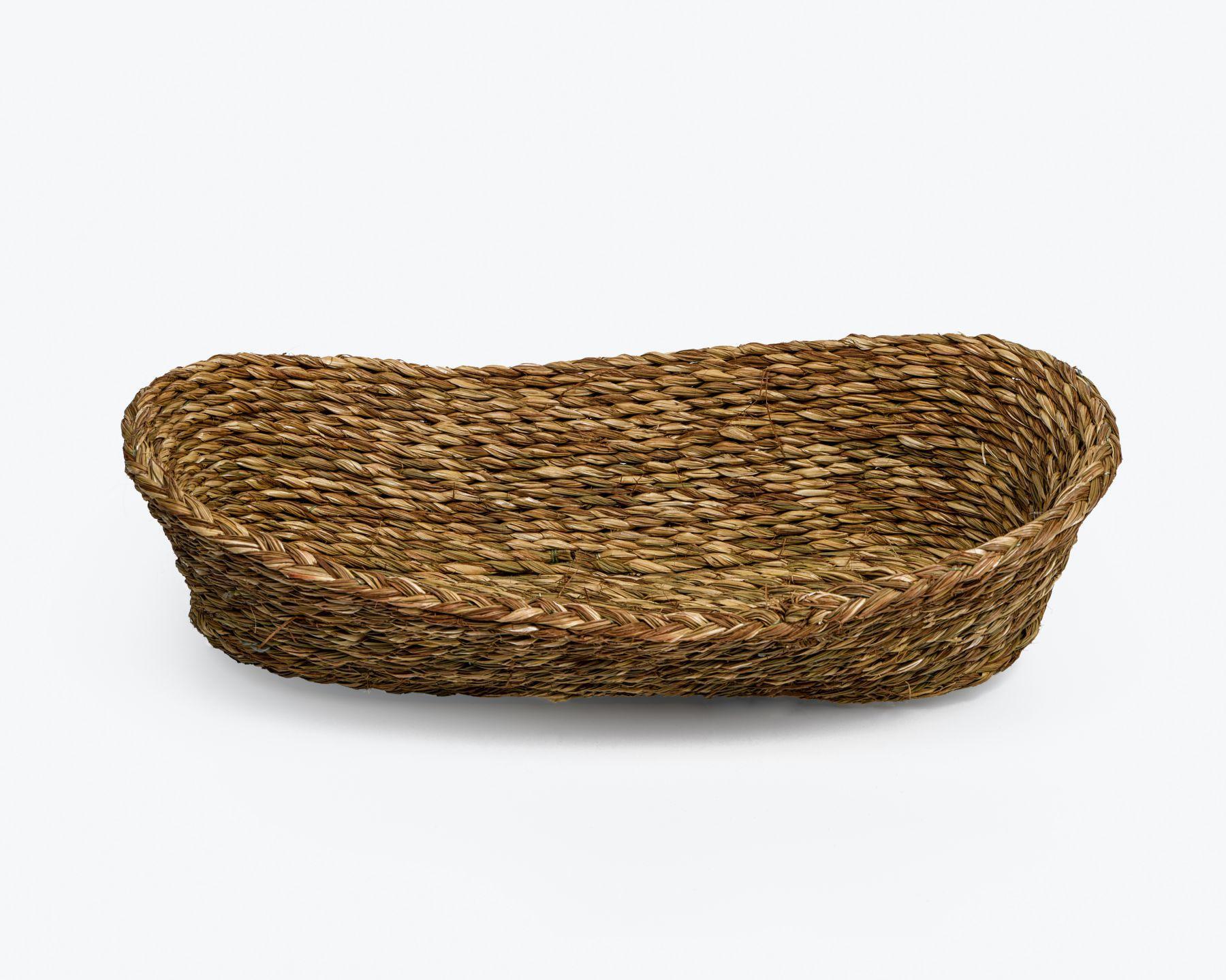 Handmade Braided Sabaii Grass Basket without wooden handles