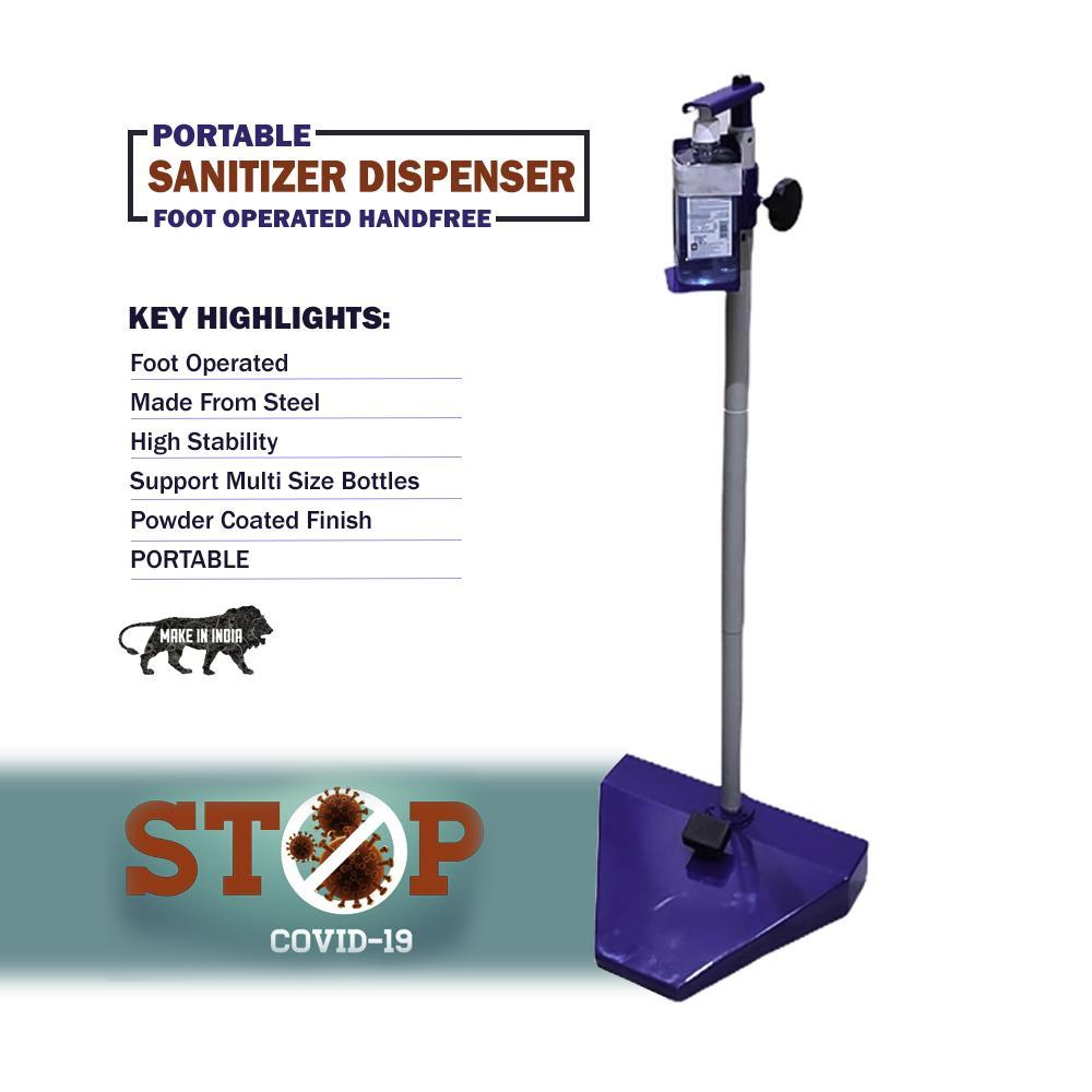 Portable Sanitizer Dispenser Foot Operated Handfree 