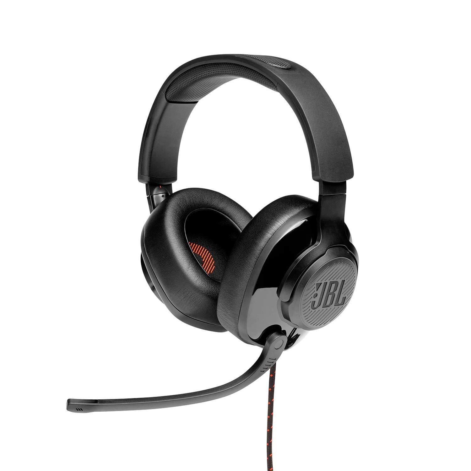 JBL Quantum Wired Over Ear Headphones with Mic (Black)