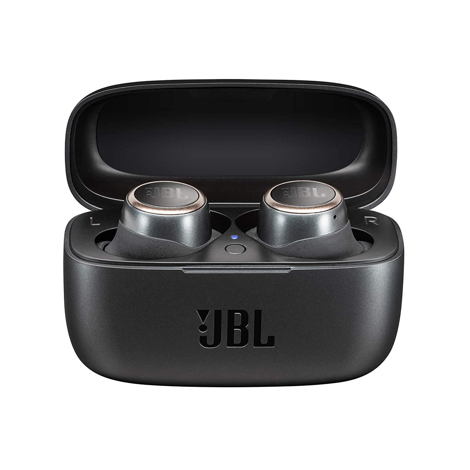JBL Live 300 Bluetooth Truly Wireless in Ear Earbuds with Mic (Black)