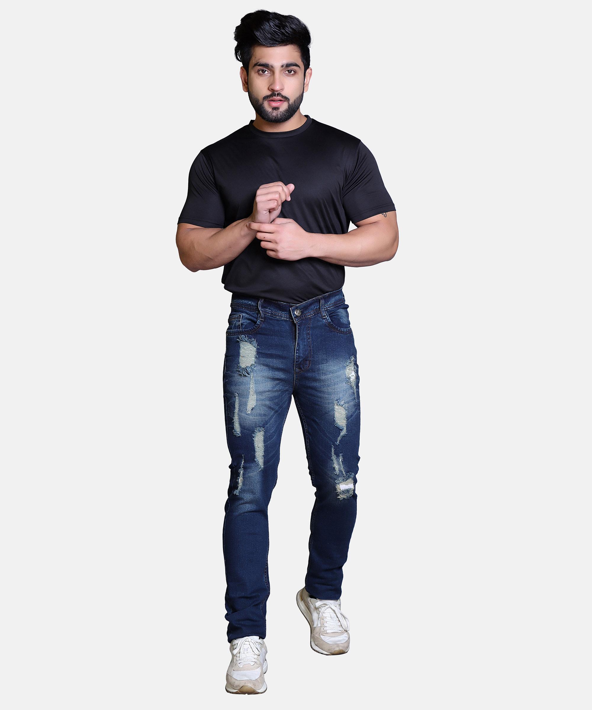 Men Regular Jeans Yellow Tint