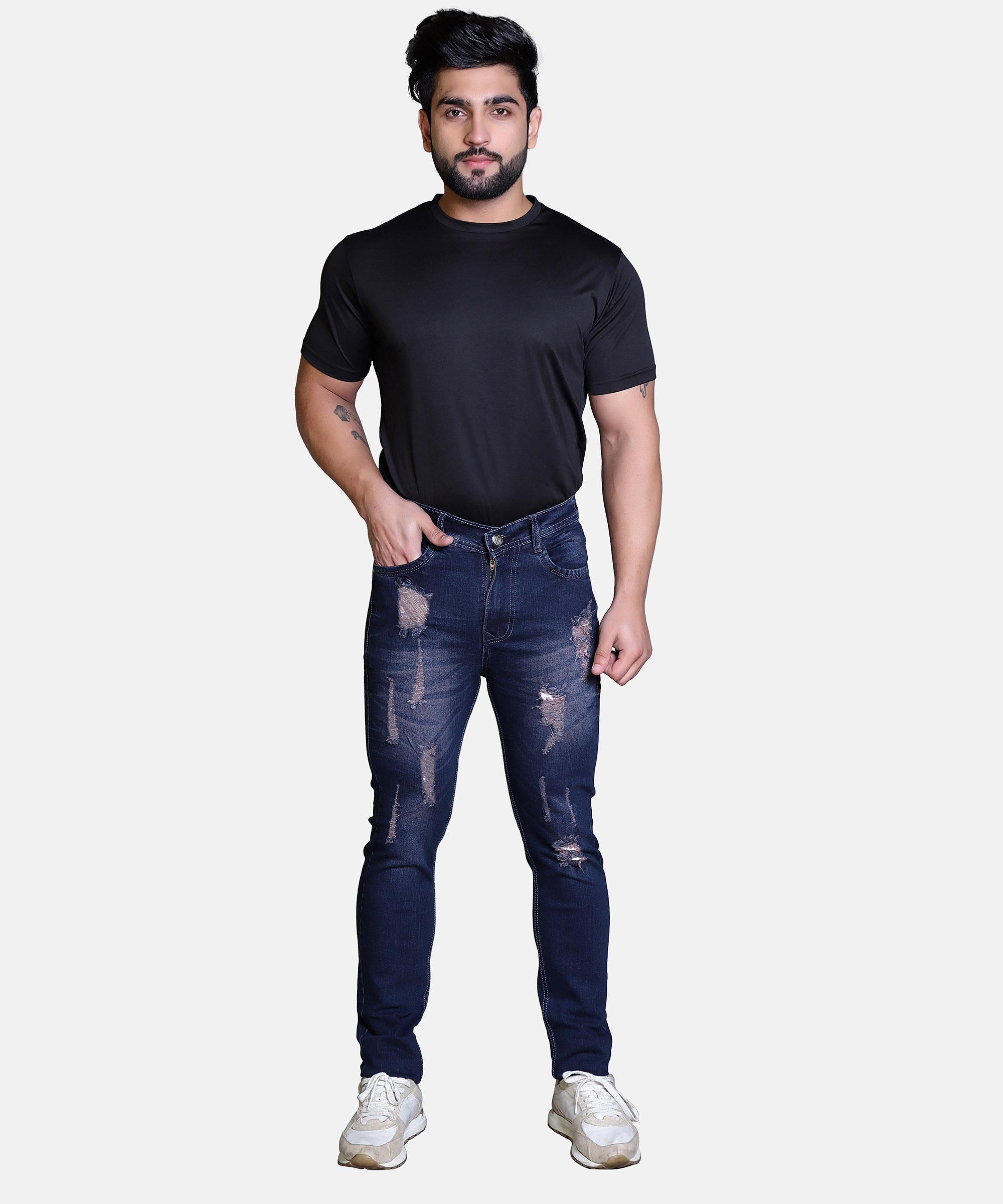 Men Regular Jeans Brown Tint