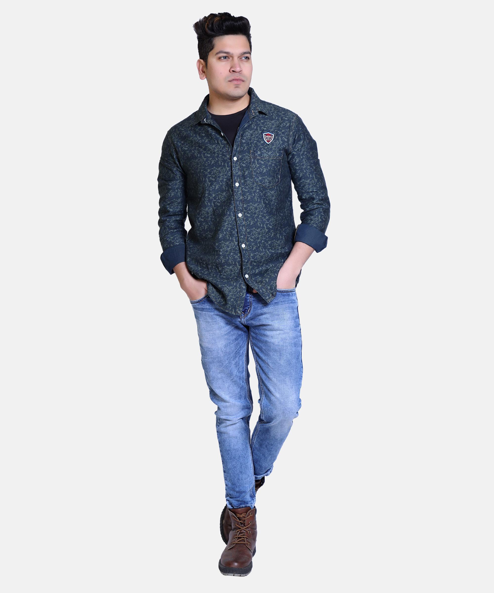 Men Regular Jeans Dark Sky