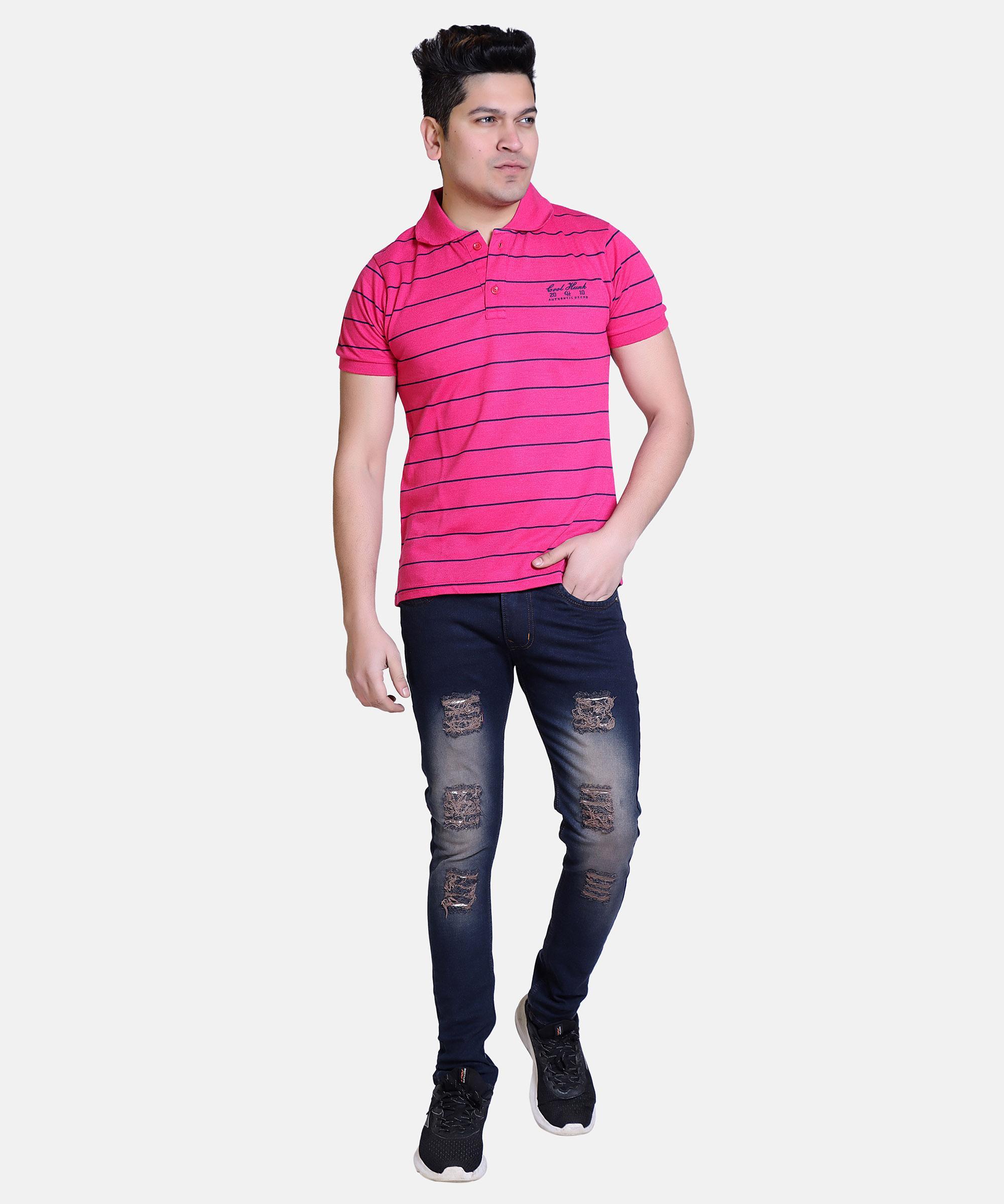 Men Regular Simple Jeans-Brown