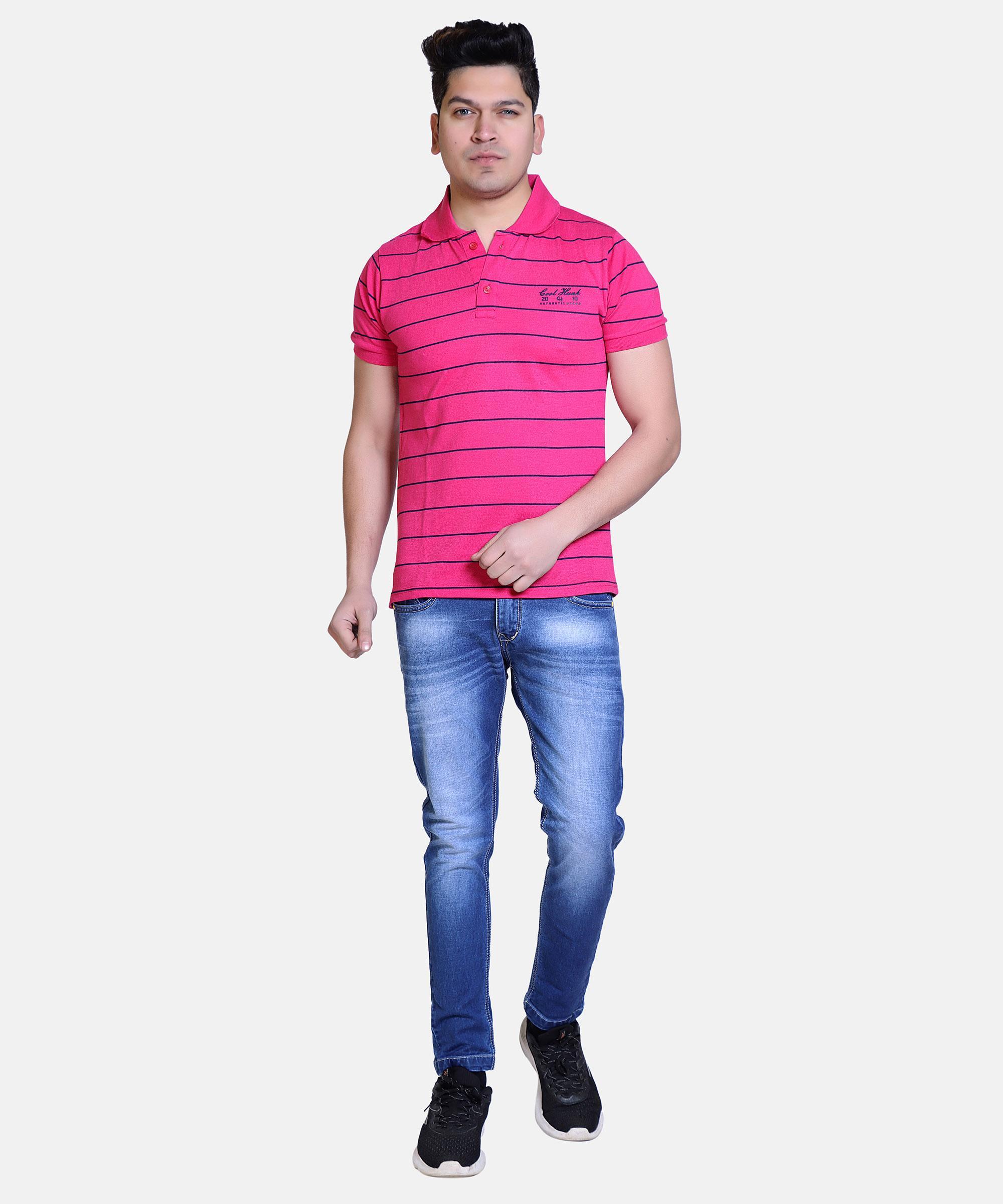 Men Regular Simple Jeans-Hard Wash-Light Blue