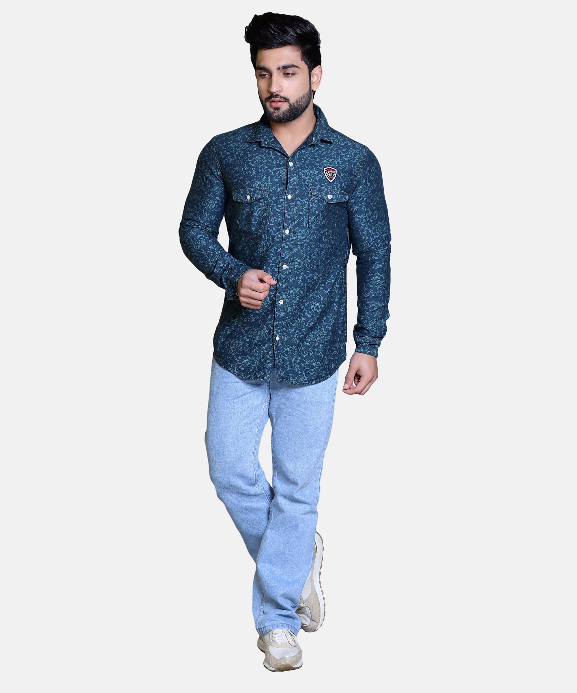 Men Shirt Full Sleeve – GREEN TINT