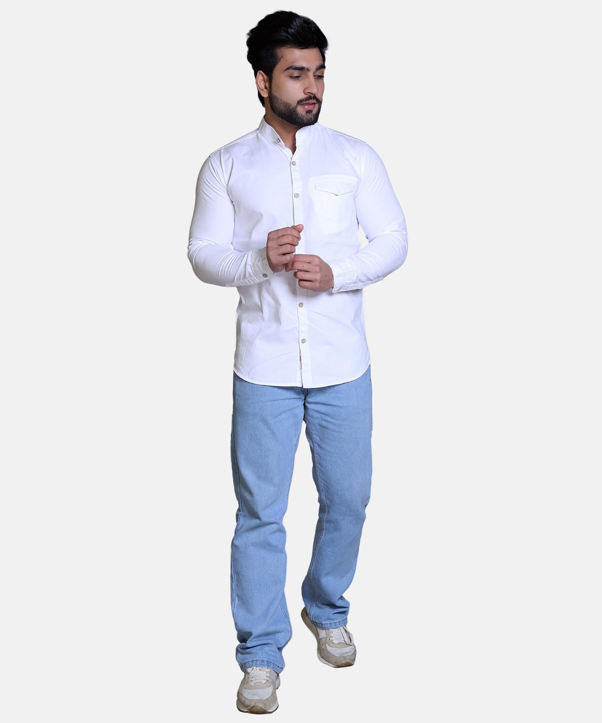 Men Shirt Full Sleeve – WHITE
