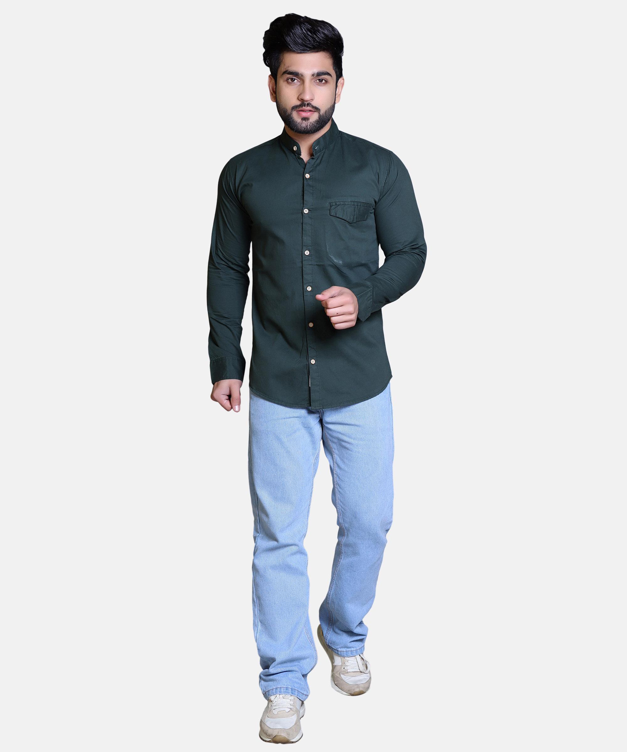Men Shirt Full Sleeve – DARK TEAL