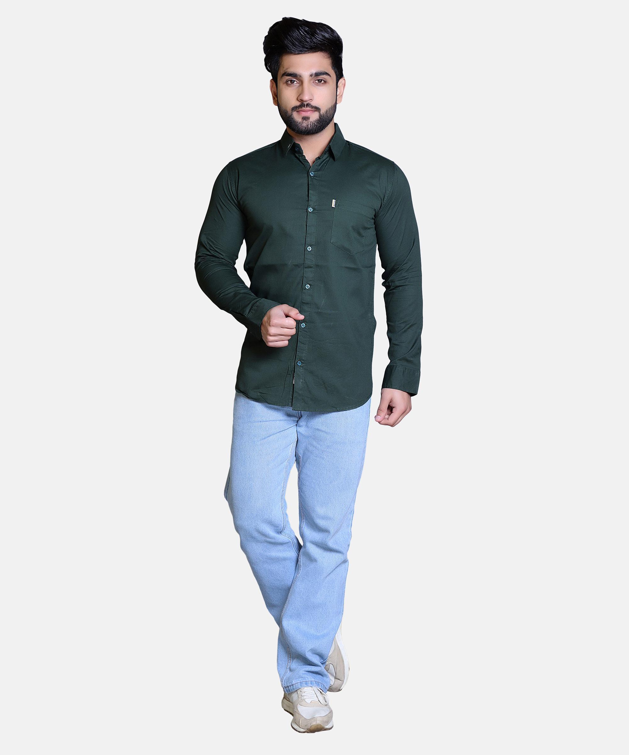 Men Shirt Full Sleeve – HUNTER GREEN
