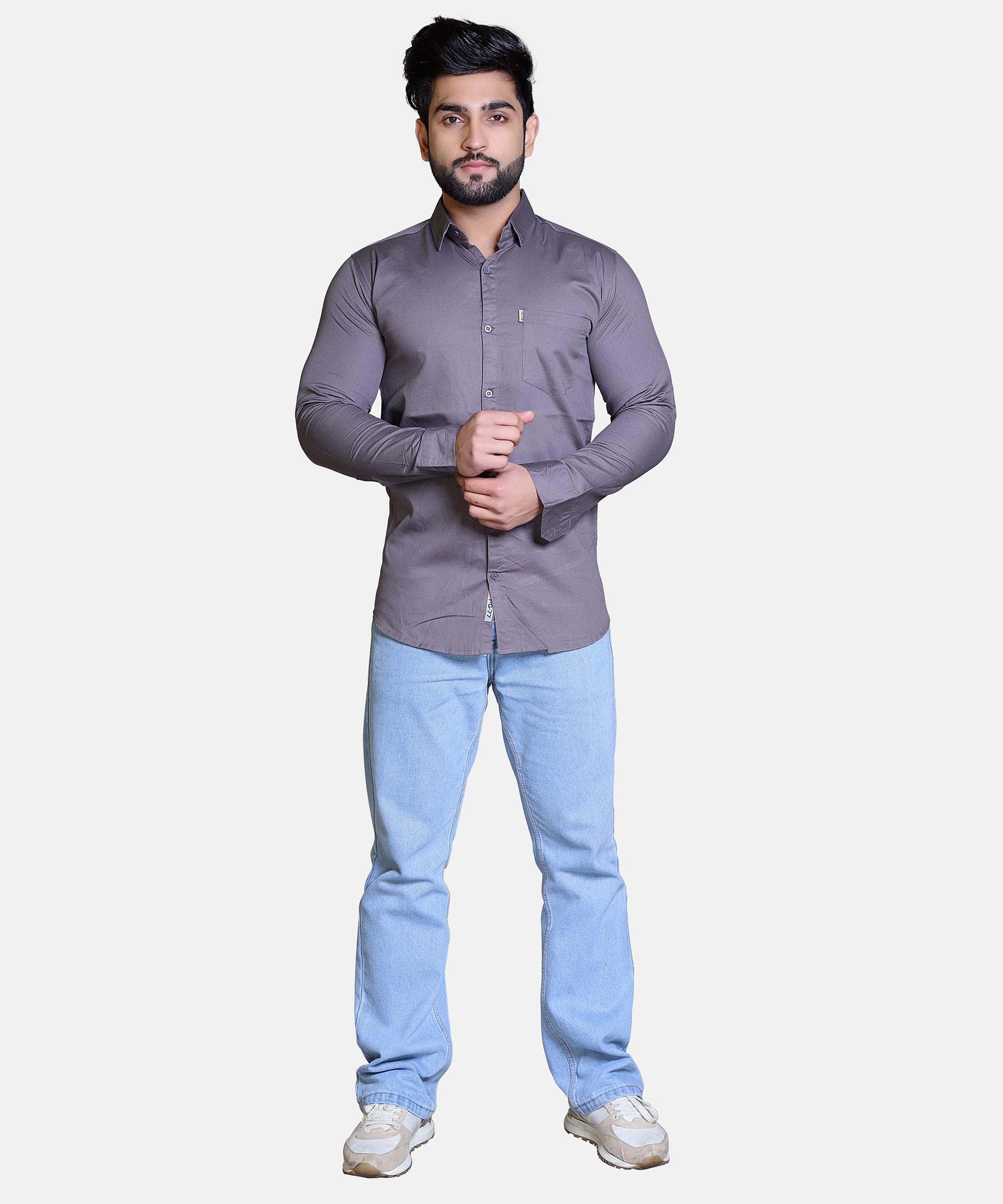 Men Shirt Full Sleeve – METAL GREY